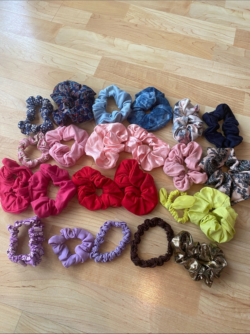 Bundle of 27 Assorted Color Hair Scrunchie Set